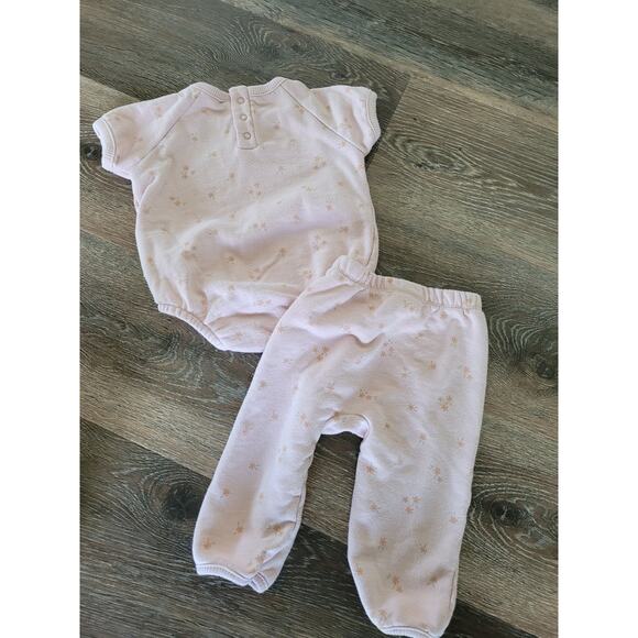 Easy Peasy Baby Girl Pink Flower Outfit Shirt and Pants Comfy size 6-9 months #1 - Picture 2 of 4
